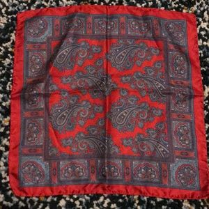 Vintage pocket square. Silk